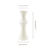 Gualdo Bamboo Ceramic Vase, Matte White