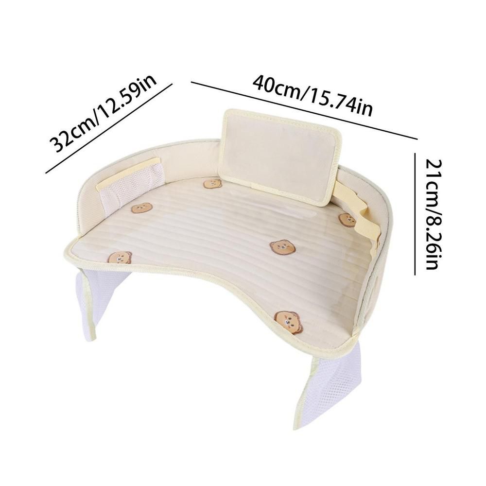 Waterproof lap desk travel tray with storage pockets