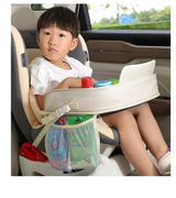 Travel tray with tablet holder slot