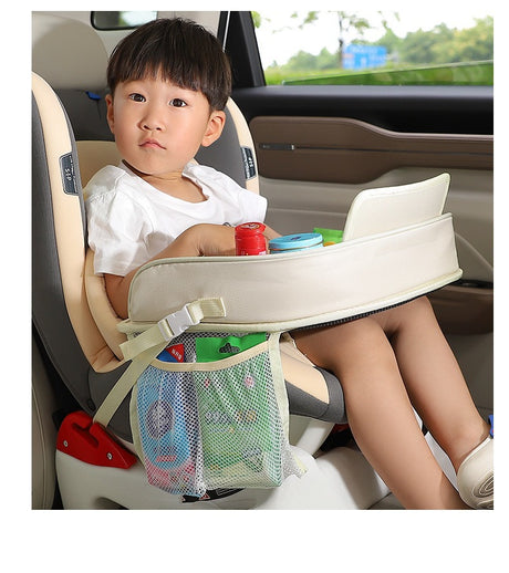 Travel tray with tablet holder slot