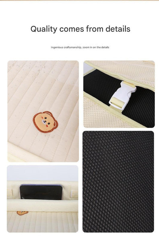 Foldable children's car seat activity tray