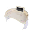 Kids car seat travel tray in beige bunny round design