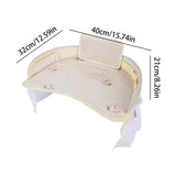 Car seat travel tray with mesh storage pockets
