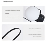 Black Portable Rechargeable LED Lantern Lamp - Touch Control 3-Color Dimmable Desk Light