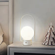 White Portable Rechargeable LED Lantern Lamp - Touch Control 3-Color Dimmable Desk Light