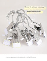 Pink Stainless Steel Multi-Purpose Hanging Clips Set