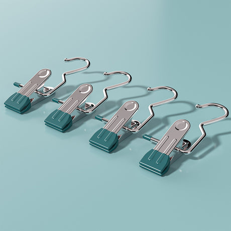 Dark Green Stainless Steel Hanging Clips Set