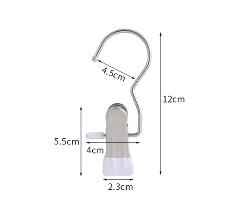 Dark Green Stainless Steel Hanging Clips Set