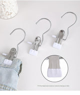 Durable White Stainless Steel Hanging Clips Set