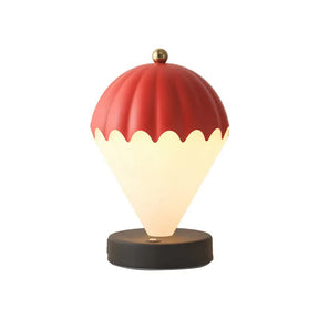 Aria hot air balloon LED touch lamp in red