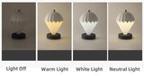 Yellow Rechargeable Hot Air Balloon LED Touch Lamp - 3-Color Nordic Style Desk Light