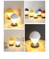 Yellow Rechargeable Hot Air Balloon LED Touch Lamp - 3-Color Nordic Style Desk Light