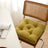 Thick Tufted Seat Cushion Chair Pad with Ties — Cotton Linen Blend — Allure Home Collections