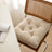 Thick Tufted Seat Cushion Chair Pad with Ties — Cotton Linen Blend — Allure Home Collections