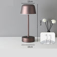 Coffee Modern Minimalist LED Table Lamp - Rechargeable Touch Control Desk Light