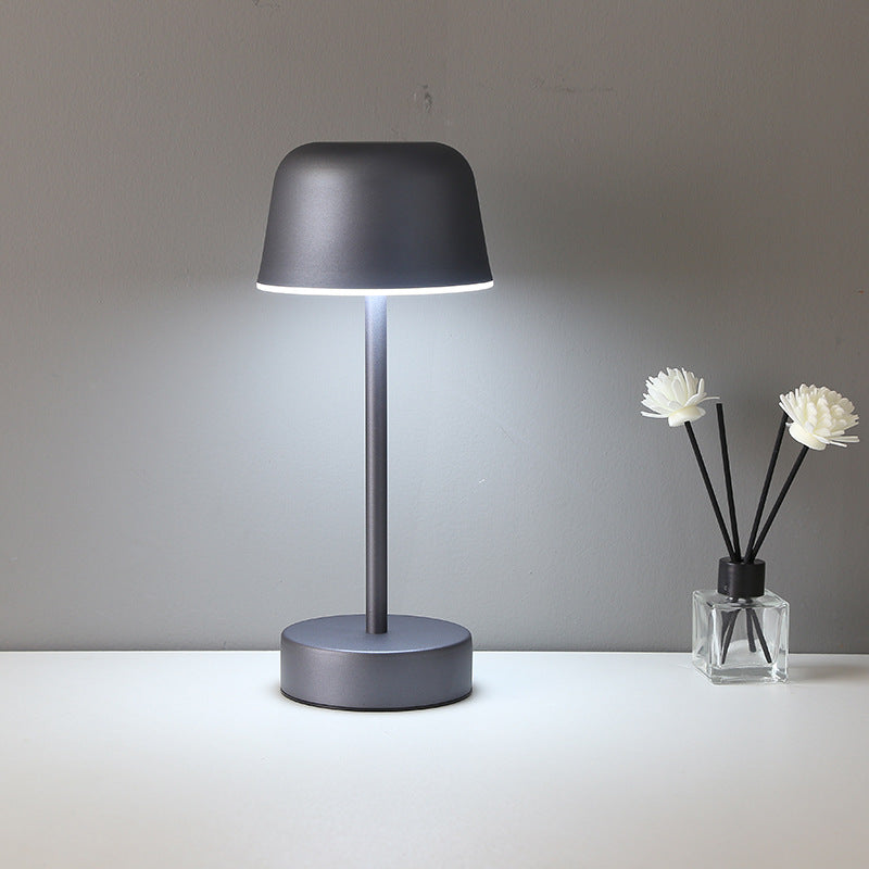 Coffee Modern Minimalist LED Table Lamp - Rechargeable Touch Control Desk Light