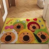 Cartoon coil door mat set of 2 with group of dogs design, 50x80cm