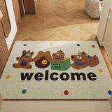 Cartoon coil door mat set of 2 with puppy design, 50x80cm