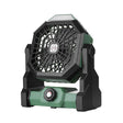 Portable USB Camping Fan with LED Light, black and green