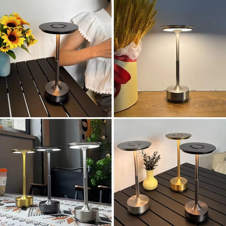 UFO Version LED Desk Lamp - Rose Gold Touch Switch with Dimming and USB Cable