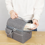 2 Pcs Premium Double Layer Insulated Lunch Bag - 8.4L Thermal
