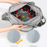 Cadouin Insulated Lunch Tote, Triple Layer Oxford, 11L, Grey