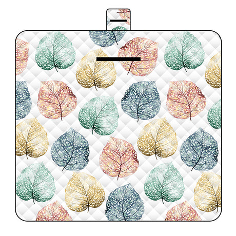 Waterproof Foldable Outdoor Picnic Mat, Leaf Print 150 x 200 cm