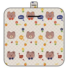 Waterproof Foldable Outdoor Picnic Mat, Bow Tie Bear 150 x 200 cm