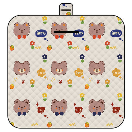 Waterproof Foldable Outdoor Picnic Mat, Bow Tie Bear 150 x 200 cm