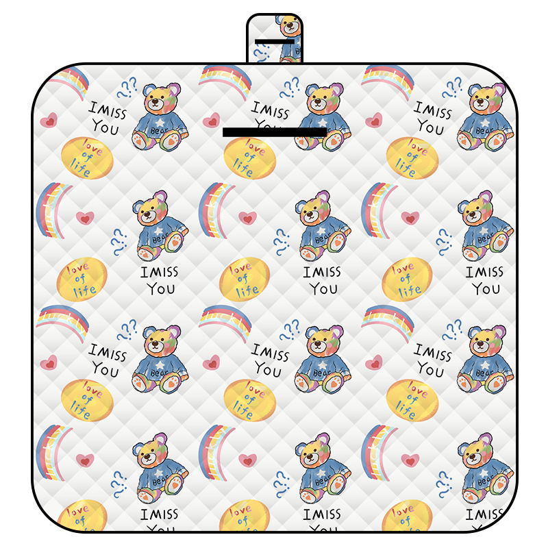 Waterproof Foldable Outdoor Picnic Mat, Rainbow Bear 150 x 200 cm