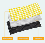 Waterproof Foldable Outdoor Picnic Mat, Rainbow Bear, folded view