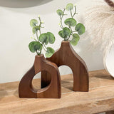 Two piece neutral Nordic vase set in complementary sizes