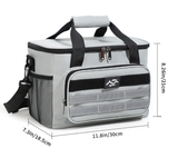 Limeuil large insulated cooler bag in grey with detachable shoulder strap and ice pack