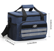 Limeuil large insulated cooler bag in navy blue with detachable shoulder strap