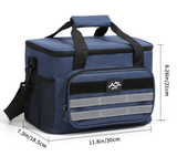 Limeuil large insulated cooler bag in navy blue with detachable shoulder strap
