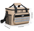 Limeuil large insulated cooler bag in beige with detachable shoulder strap