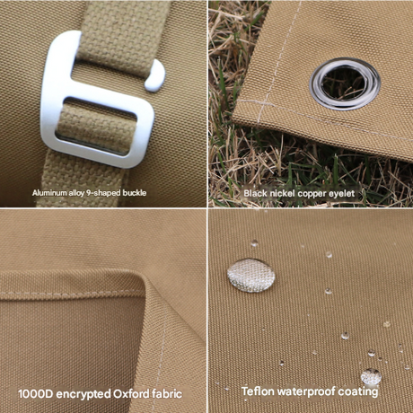 Waterproof Oxford Ground Mat, Coffee Brown 148x200cm