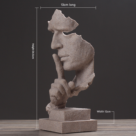 Sandstone abstract silence figure resin sculpture