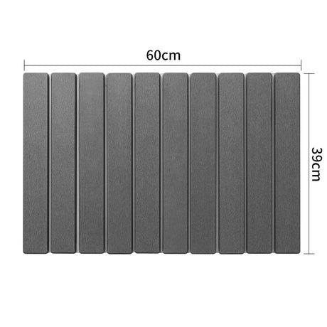 Collapsible Diatom Bath Mat, Dark Grey 60x39cm