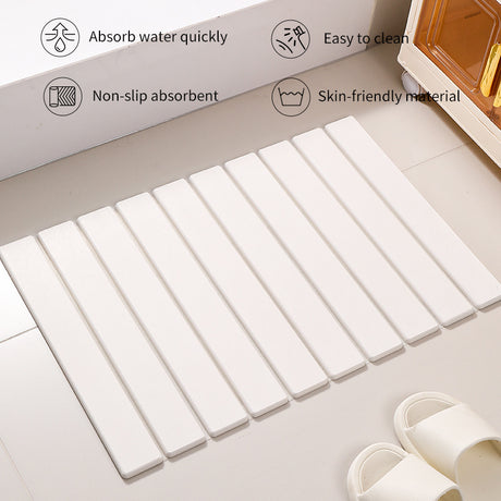 Collapsible Diatom Bath Mat, Dark Grey 60x39cm