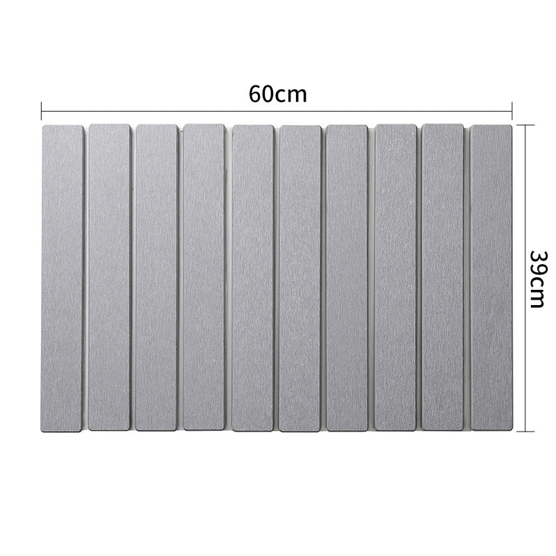 Collapsible Diatom Bath Mat, Light Grey 60x39cm