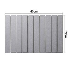 Collapsible Diatom Bath Mat, Light Grey 60x39cm