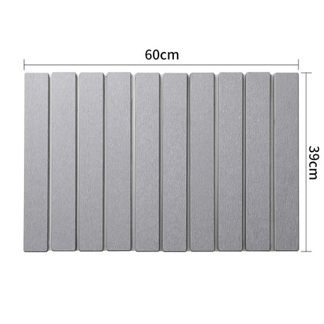 Collapsible Diatom Bath Mat, Light Grey 60x39cm