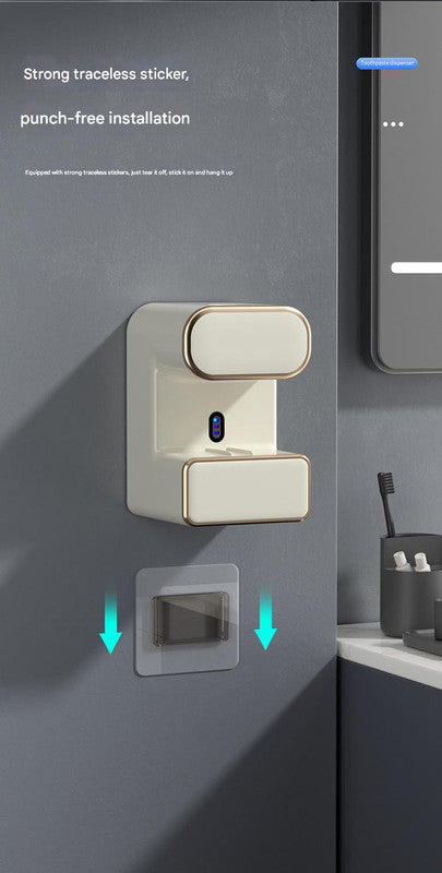 UV lamp glowing inside the closed compartment of the green toothbrush holder