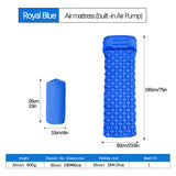 Herbert royal blue nylon ultralight inflatable camping mats