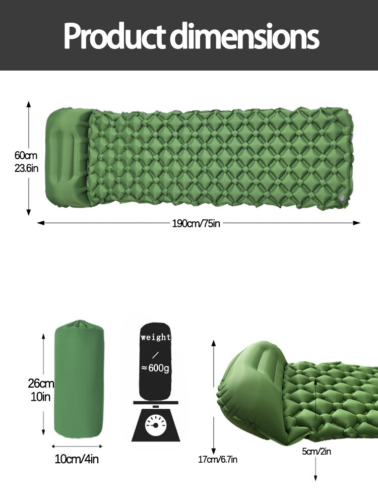 Herbert Ultralight Inflatable Camping Mat, 2pcs, Camouflage