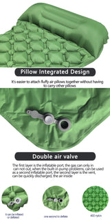 Herbert Ultralight Inflatable Camping Mat, 2pcs, Camouflage