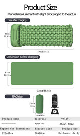 Herbert Ultralight Inflatable Camping Mat, 2pcs, Navy Blue