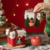 Luxe Plush Christmas Gift Box with Snowy Trim