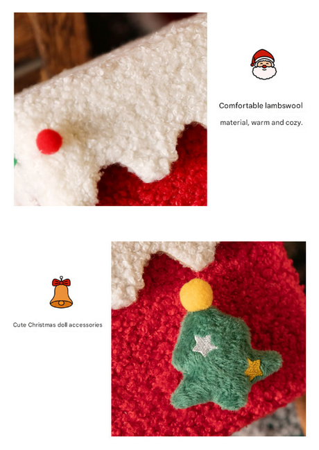 Luxe Plush Christmas Gift Box with Trim